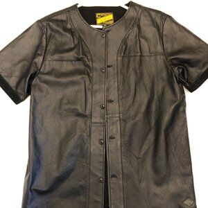 Genuine Leather Baseball Jersey